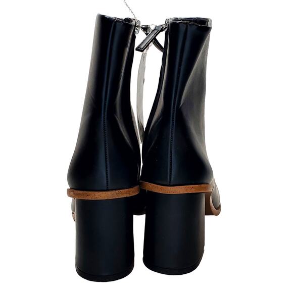 NWT Time and Tru Women's Square Toe Sz 8 Dress Boots WMTT42fM018l Booties Black - Picture 7 of 12